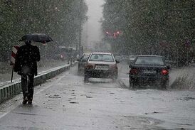 بارندگی در گرمای خرماپزان بم