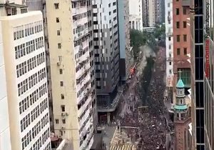 تایم لپس از تظاهرات صد‌ها هزار نفری در هنگ کنگ 