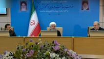  شوخی روحانی با وزیر بهداشت در یک مراسم رسمی