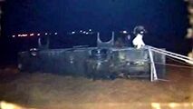 واژگونی یک اتوبوس در خراسان جنوبی بر اثر آب گرفتگی