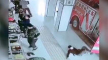 مشکل اساسی آتش نشانان چینی با کف زمین!