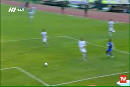 گل اول استقلال به ملوان (پدرام قاضی پور ـ گل به خودی)